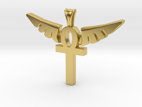 Ankh in Polished Brass