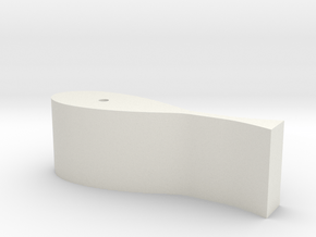 3.0 in² Rudder For 1.0" Prop Single Rudder Ships in White Natural Versatile Plastic