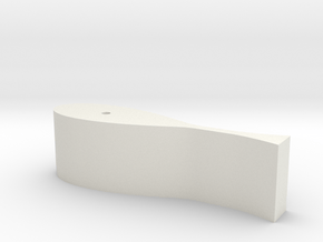 3.5 in² Rudder For 1.0" Prop Single Rudder Ships in White Natural Versatile Plastic