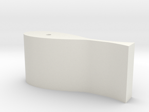 3.0 in² Rudder For 1.25" Prop Single Rudder Ships in White Natural Versatile Plastic