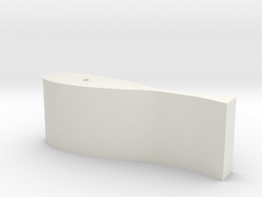 4.5 in² Rudder For 1.25" Prop Single Rudder Ships in White Natural Versatile Plastic