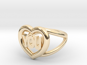 I love you ring in 14K Yellow Gold