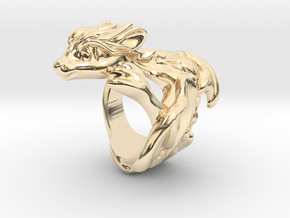 Cute Dragon Ring (all sizes) in 14k Gold Plated Brass: 5 / 49