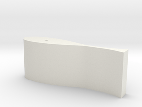 6.0 in² Rudder For 1.5" Prop Single Rudder Ships in White Natural Versatile Plastic