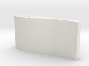 8.0 in² Rudder For 2.0" Prop Single Rudder Ships in White Natural Versatile Plastic