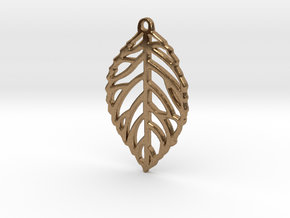 Leaf Pendant / Earring in Natural Brass