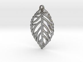 Leaf Pendant / Earring in Natural Silver
