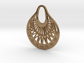 Ornamental Pendant / Earring in Natural Brass