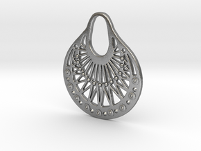 Ornamental Pendant / Earring in Natural Silver