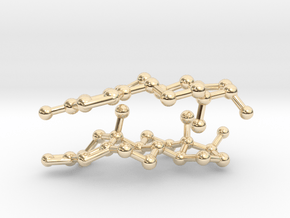 Testosterone and Estrogen SMALL in 14K Yellow Gold