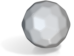 Pentagonal Hexecontahedron (laevo) - 10 mm-RoundV2 in Tan Fine Detail Plastic