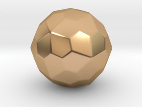 Pentagonal Hexecontahedron (laevo) -10mm-RoundV1 in Polished Bronze