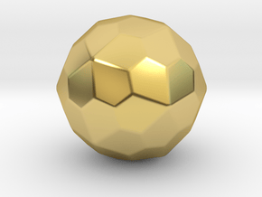 Pentagonal Hexecontahedron (laevo) -10mm-RoundV1 in Polished Brass