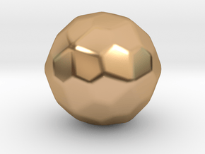 Pentagonal Hexecontahedron (laevo) - 10 mm-RoundV2 in Polished Bronze