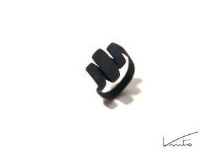 Triple Curl ring in Black Natural Versatile Plastic: 8 / 56.75