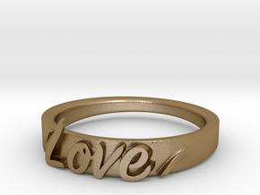 LoveRing in Polished Gold Steel: 5 / 49