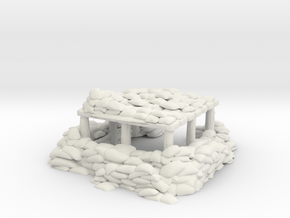 Sandbag Bunker 1/100 in White Natural Versatile Plastic