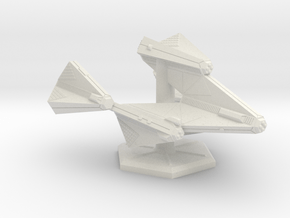 7000 Scale Tholian Battleship (BB) SRZ in White Natural Versatile Plastic