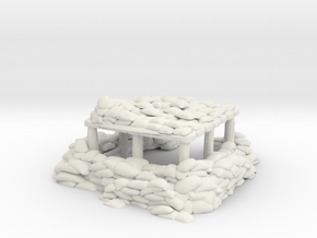 Sandbag Bunker 1/87 in White Natural Versatile Plastic