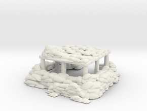 Sandbag Bunker 1/120 in White Natural Versatile Plastic