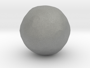 Disdyakis Triacontahedron - 1 Inch - Rounded V2 in Gray PA12