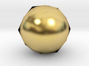 Disdyakis Triacontahedron - 10 mm in Polished Brass