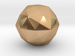 Disdyakis Triacontahedron - 10 mm - Rounded V1 in Polished Bronze