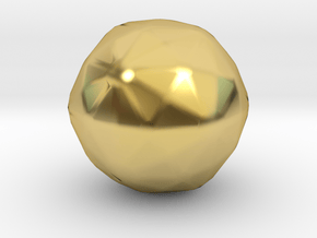 Disdyakis Triacontahedron - 10 mm - Rounded V2 in Polished Brass
