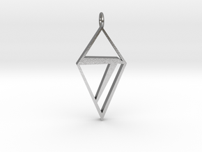 7 of Diamonds  in Natural Silver