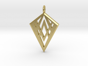 Diamond Inside & Out in Natural Brass