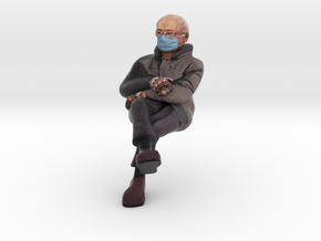 Bernie mittens sanders the tiny 3D sculpture in Natural Full Color Sandstone