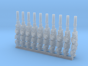 Sniper Rifles - Sets of 5 or 10 in Smooth Fine Detail Plastic: 15mm