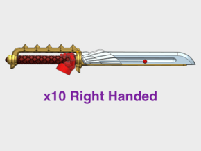 10x Right-handed Energy Sword : Carmine in Tan Fine Detail Plastic