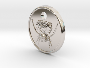 Peacock Spider Pendant in Platinum