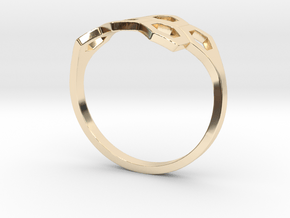No.5 Bee Ring in 14k Gold Plated Brass: 5 / 49