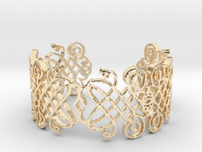 Decorative Bracelet v01 in 14k Gold Plated Brass