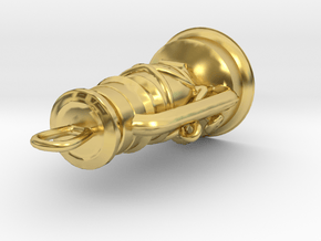 Hurricane Lantern Keychain in Polished Brass