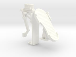 Hot rod pedals mounted 1/8 in White Processed Versatile Plastic