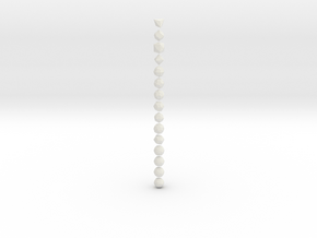 Catalan Solids - 1 Inch - Rounded V1 in White Natural Versatile Plastic