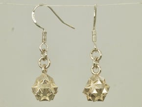 Star Crystal Earring in Natural Silver