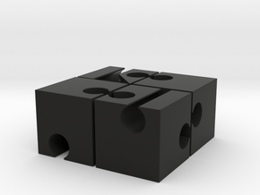 KUMIKIYA Jigsaw Cube [Black] (even pieces) in Black Natural Versatile Plastic
