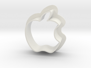 Apple Logo with bite in White Natural Versatile Plastic