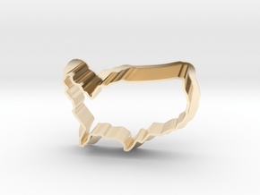 Cookie Cutter USA - Country America  in 14K Yellow Gold