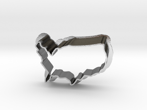 Cookie Cutter USA - Country America  in Polished Silver