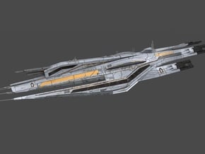 Mass Effect Cerberus cruiser in Tan Fine Detail Plastic