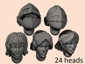 28mm Space nun heads in Smoothest Fine Detail Plastic