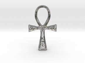 Ankh 2 2 in Natural Silver