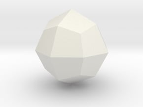 Joined Cuboctahedron - 1 Inch in White Natural Versatile Plastic