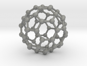 0370 Truncated Icosahedron V&E (a=1cm) #003 in Gray PA12