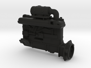Diesel engine, scale 1:15 in Black Natural Versatile Plastic